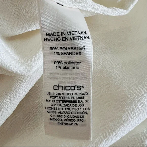 Chico's Cream Button Down Shirt - Picture 7 of 7